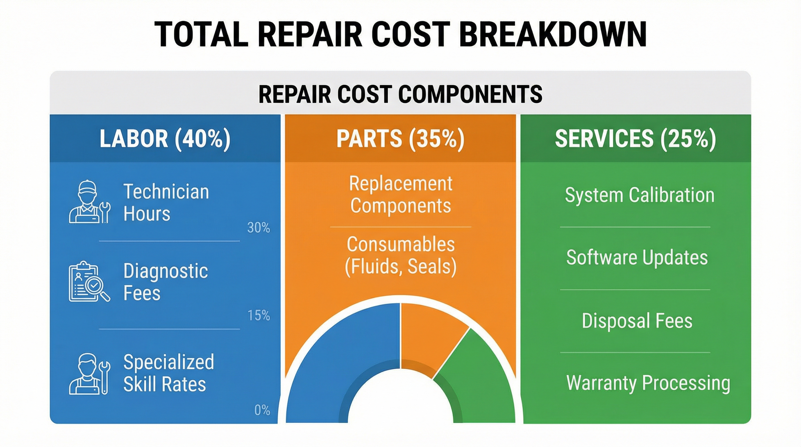 die grinder cost of repair vs replacement chart